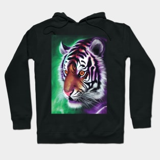 Psychedelic Tiger | Colorful Tiger Art | Astral Tiger Painting | Beautiful Multicolored Tiger Hoodie